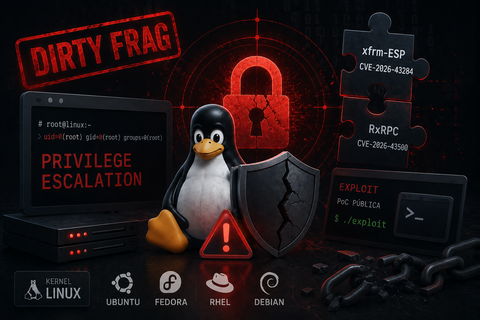 Dirty Frag: novo exploit de escalonamento local no Linux acende alerta em distribuições populares