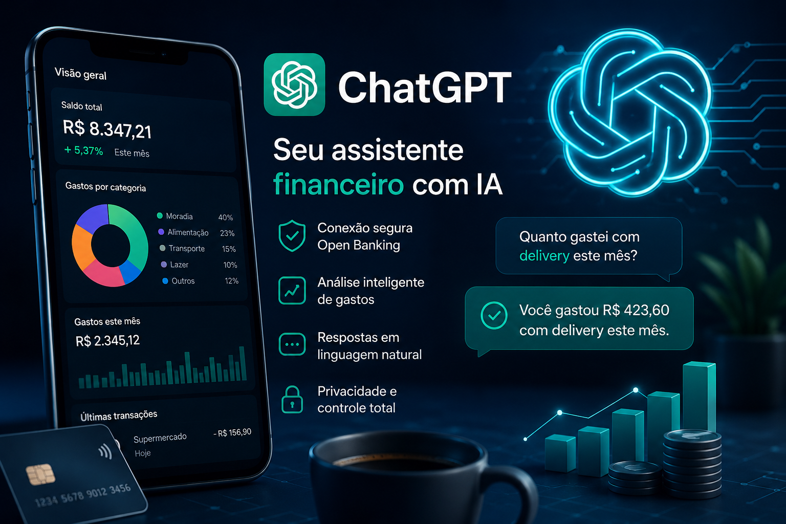 OpenAI transforma o ChatGPT em assistente financeiro pessoal com integração bancária por IA