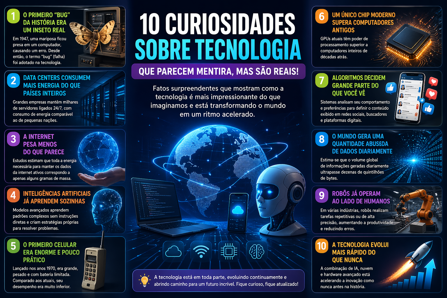 10 curiosidades sobre tecnologia que parecem mentira, mas são reais