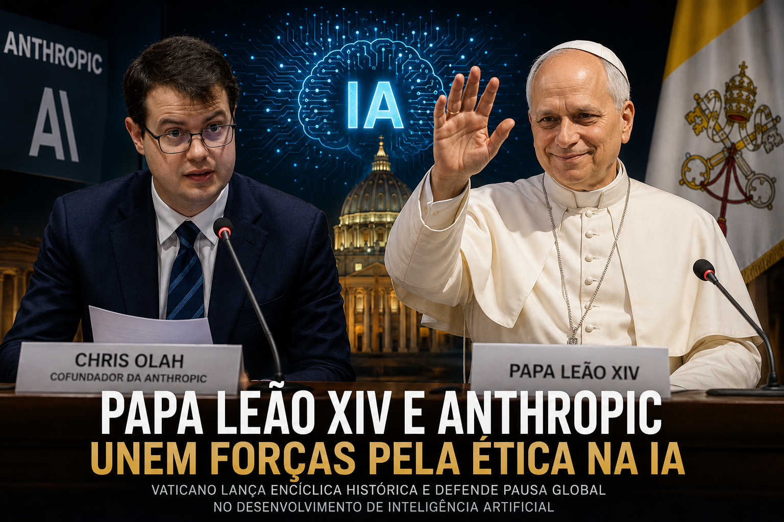 Papa Leão XIV e Anthropic colocam a IA no centro do debate global sobre ética e futuro da humanidade